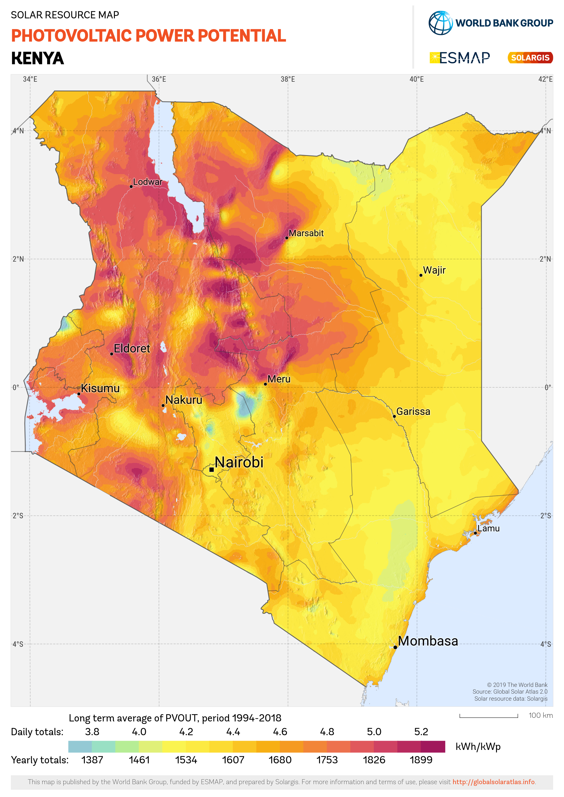Kenya's photovoltaic power potential